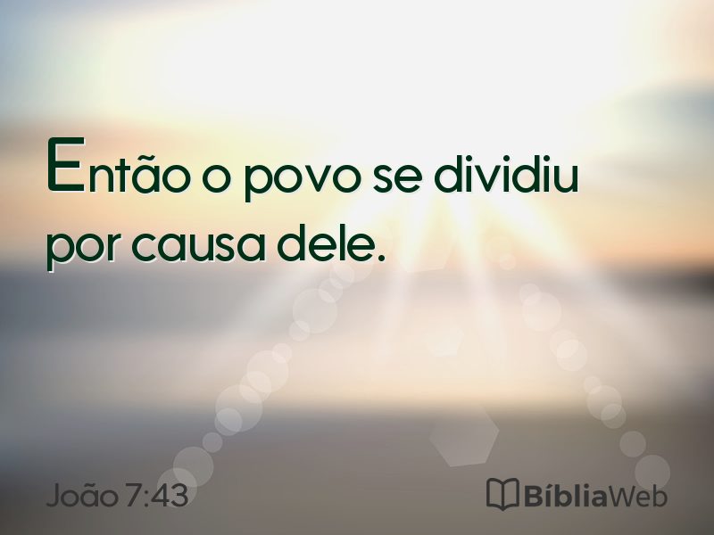João 7:43 em imagem para compartilhar