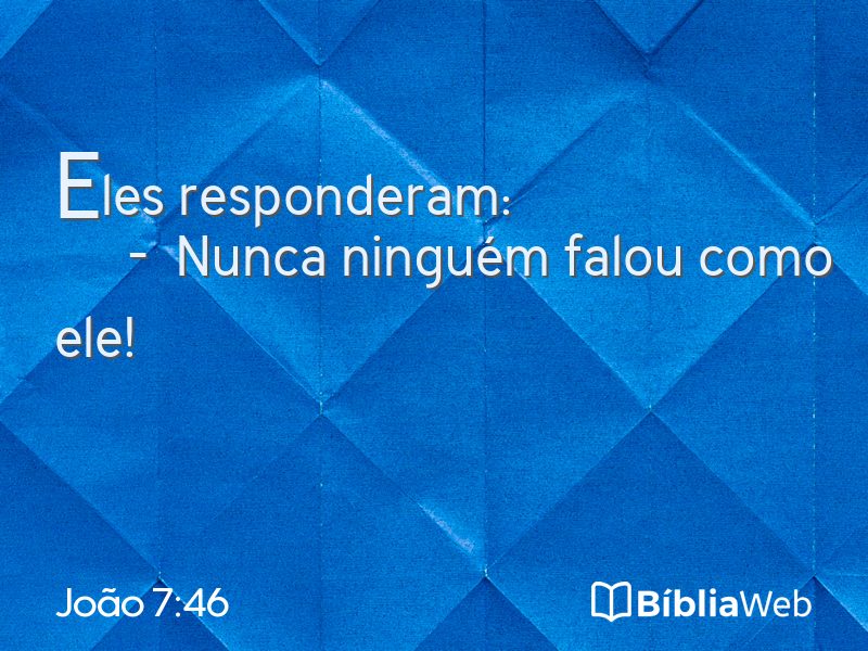 João 7:46 em imagem para compartilhar