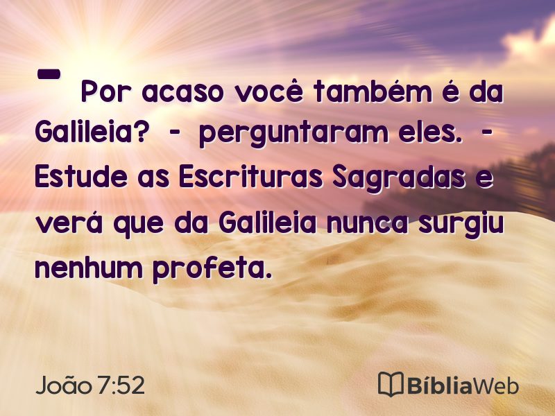 João 7:52 em imagem para compartilhar