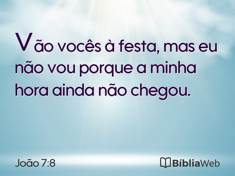 João 7:8 em imagem para compartilhar