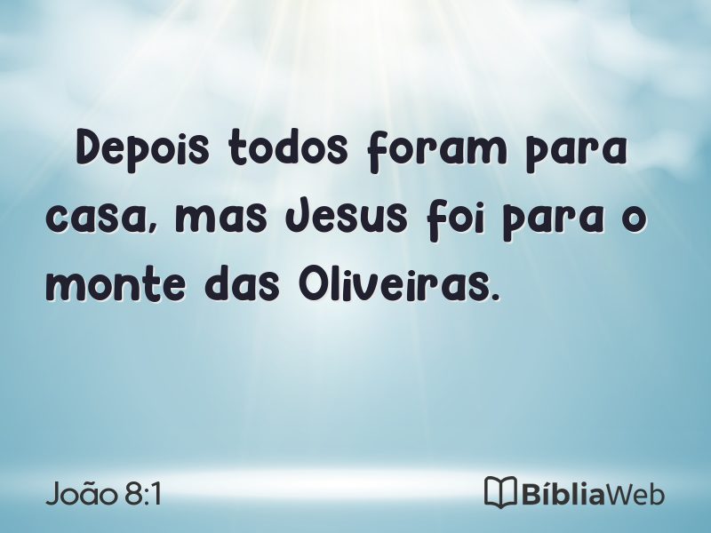João 8:1 em imagem para compartilhar