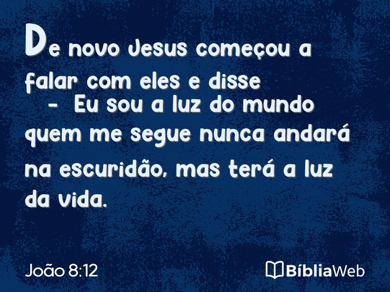 João 8:12 em imagem para compartilhar