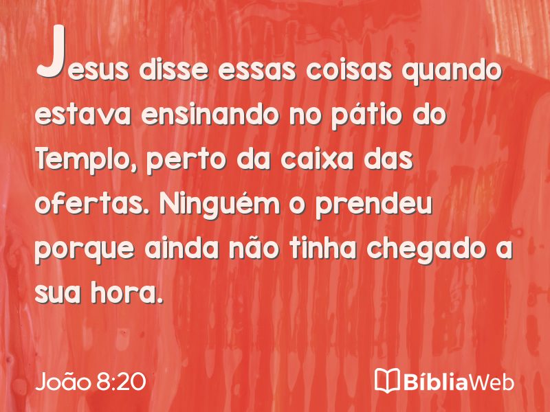 João 8:20 em imagem para compartilhar