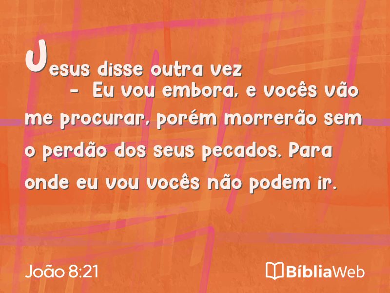 João 8:21 em imagem para compartilhar