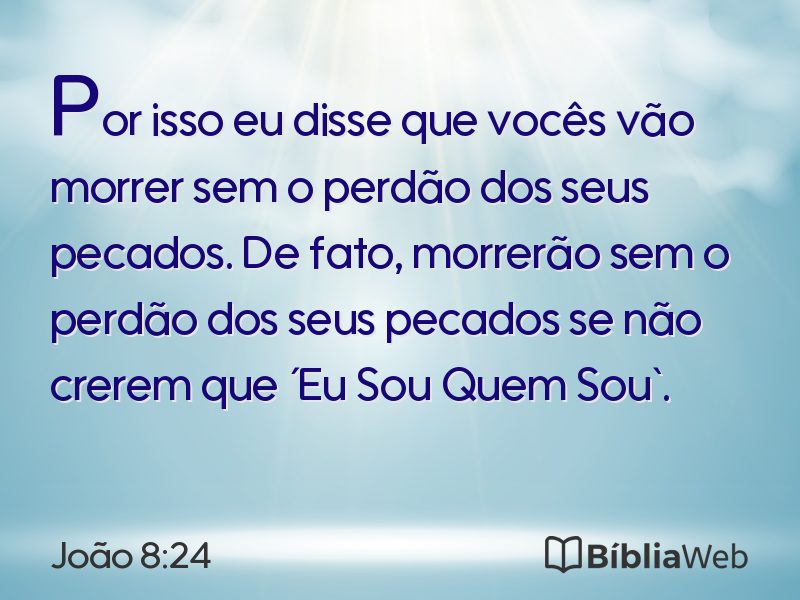 João 8:24 em imagem para compartilhar