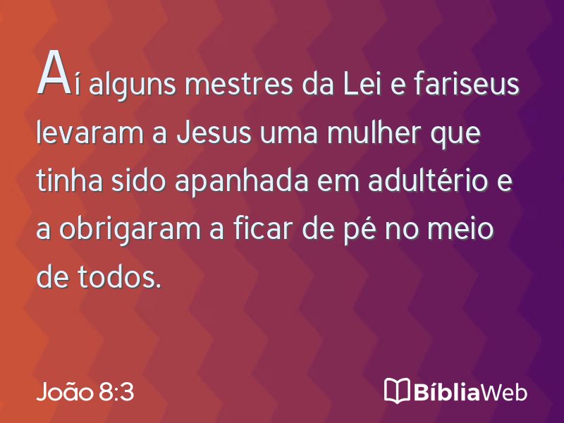 João 8:3 em imagem para compartilhar