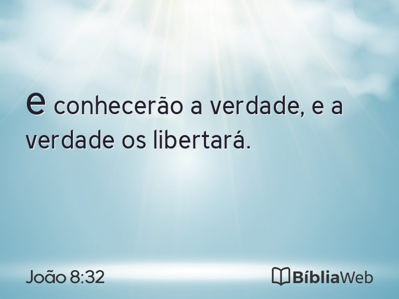 João 8:32 em imagem para compartilhar