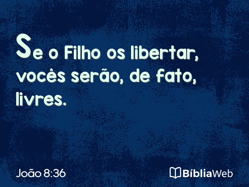 João 8:36 em imagem para compartilhar