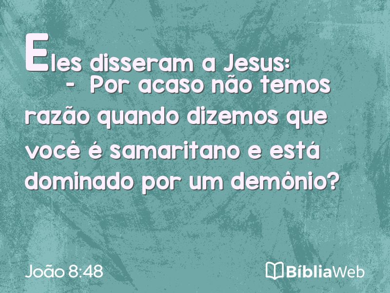 João 8:48 em imagem para compartilhar