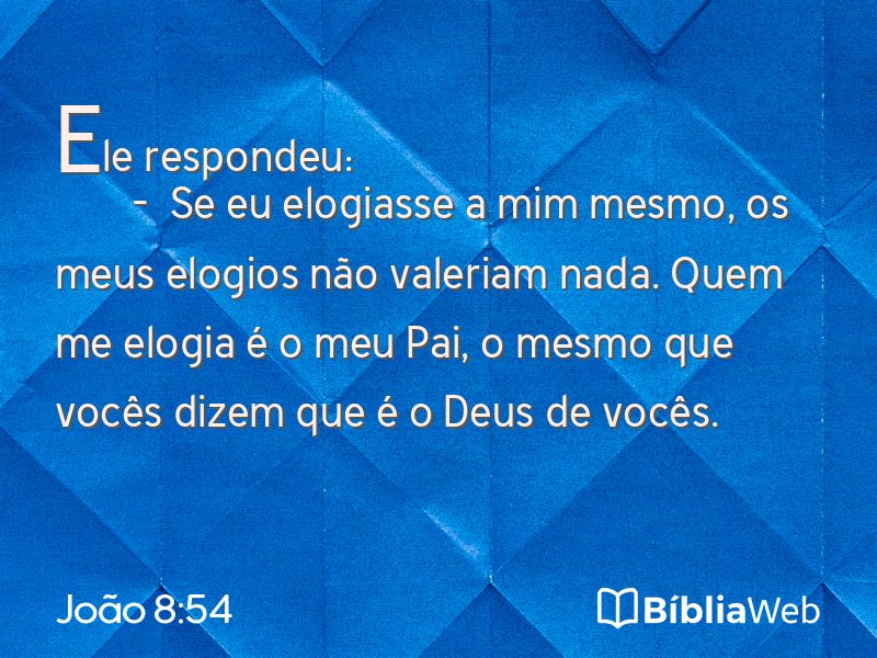 João 8:54 em imagem para compartilhar