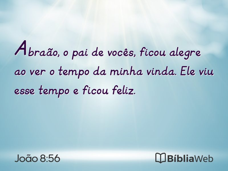 João 8:56 em imagem para compartilhar