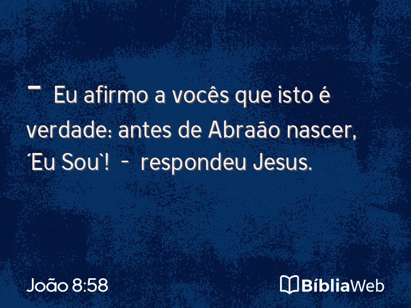 João 8:58 em imagem para compartilhar