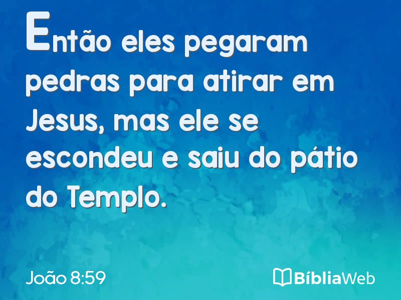 João 8:59 em imagem para compartilhar