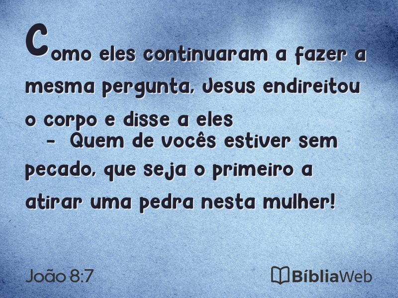 João 8:7 em imagem para compartilhar