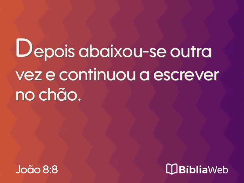 João 8:8 em imagem para compartilhar