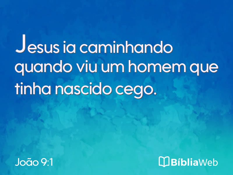 João 9:1 em imagem para compartilhar