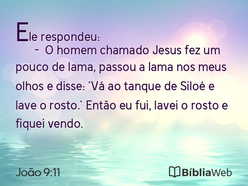 João 9:11 em imagem para compartilhar