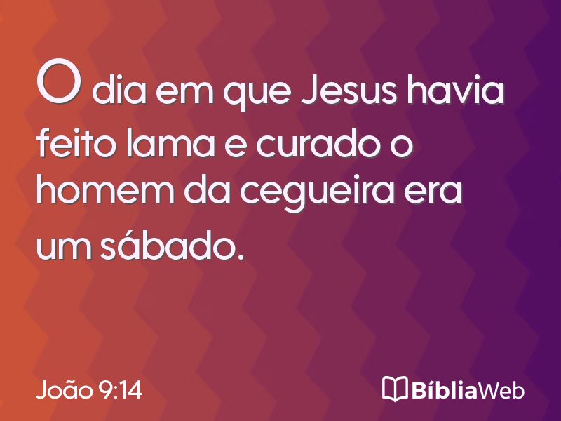 João 9:14 em imagem para compartilhar