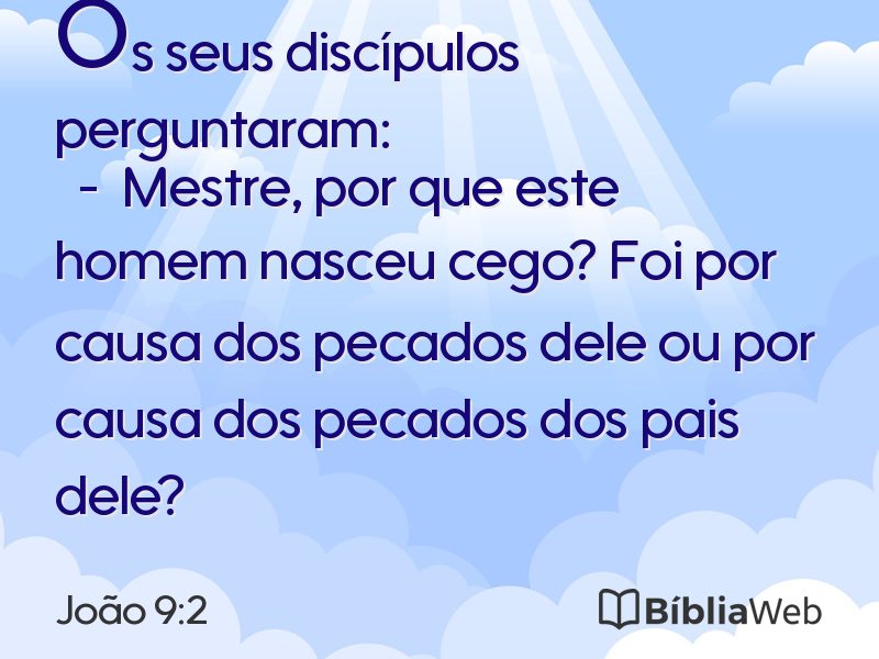 João 9:2 em imagem para compartilhar