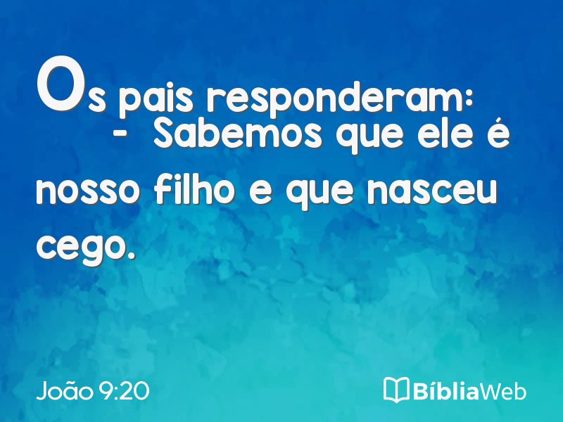 João 9:20 em imagem para compartilhar