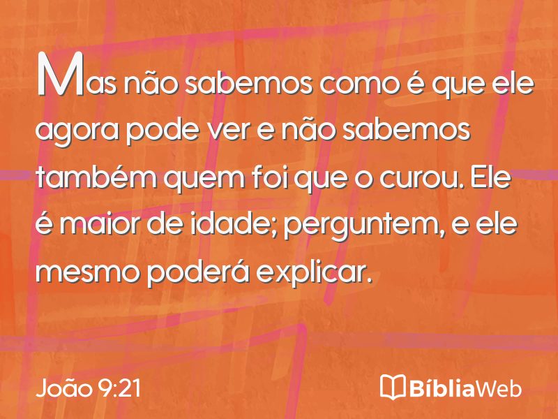 João 9:21 em imagem para compartilhar