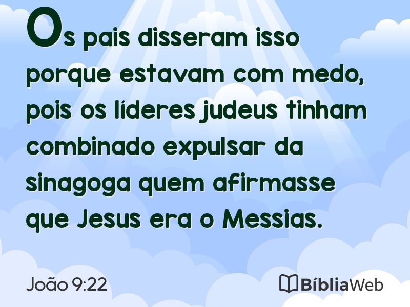 João 9:22 em imagem para compartilhar
