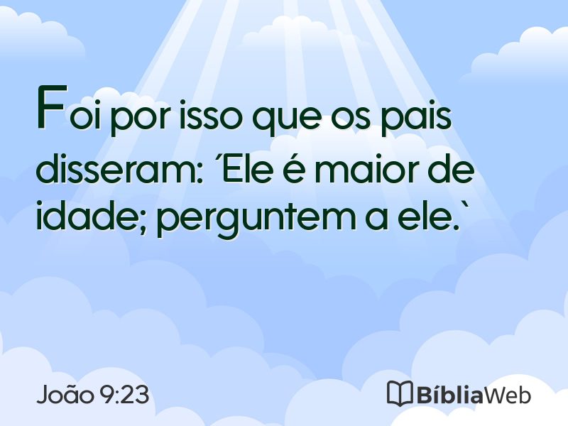 João 9:23 em imagem para compartilhar