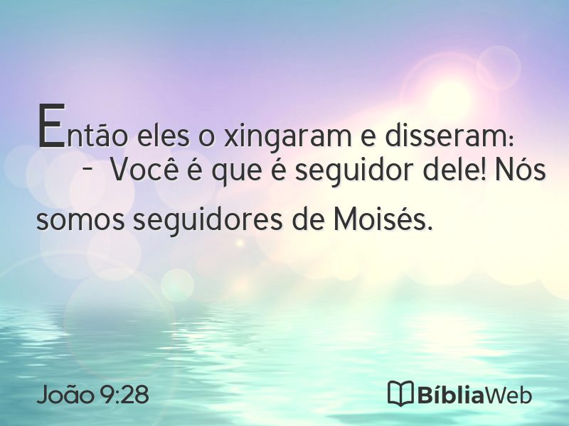 João 9:28 em imagem para compartilhar