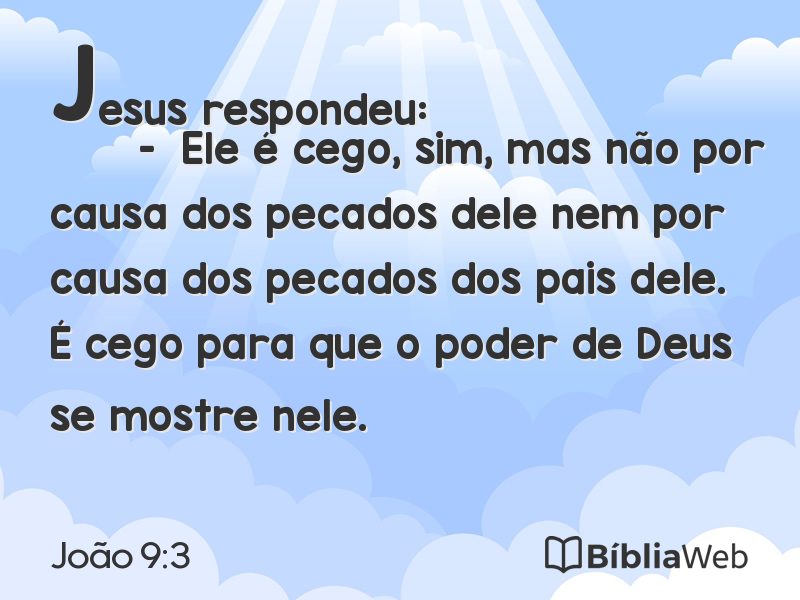 João 9:3 em imagem para compartilhar