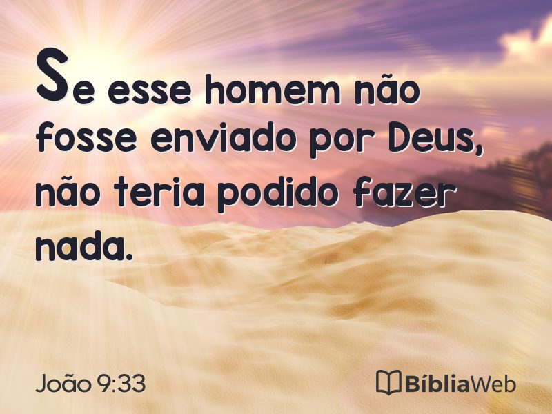 João 9:33 em imagem para compartilhar