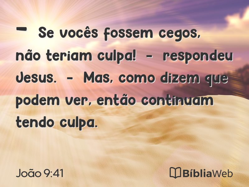 João 9:41 em imagem para compartilhar