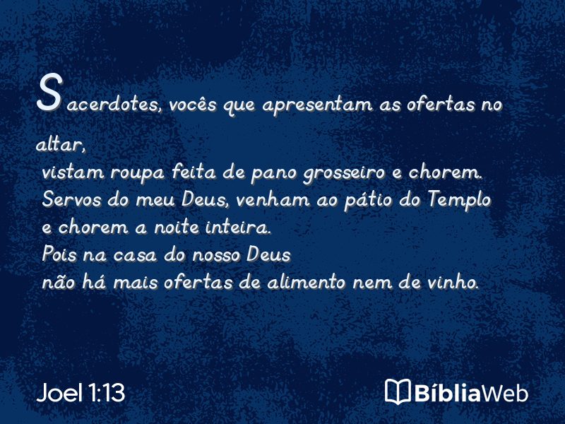 Joel 1:13 em imagem para compartilhar