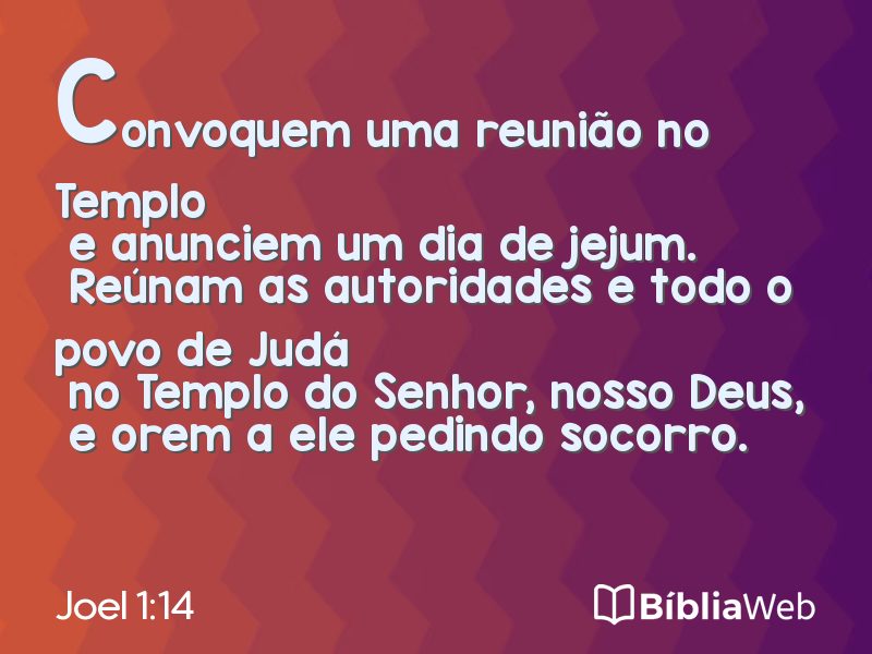 Joel 1:14 em imagem para compartilhar
