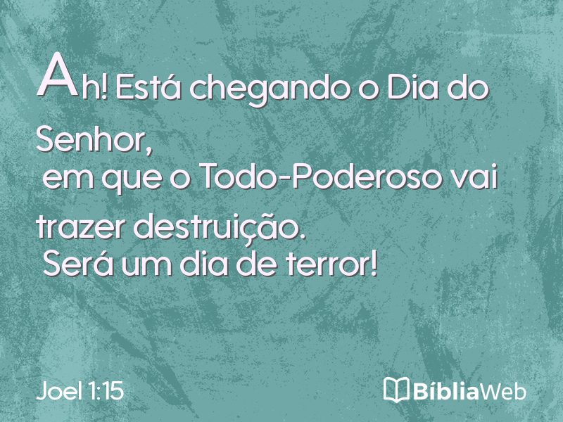 Joel 1:15 em imagem para compartilhar