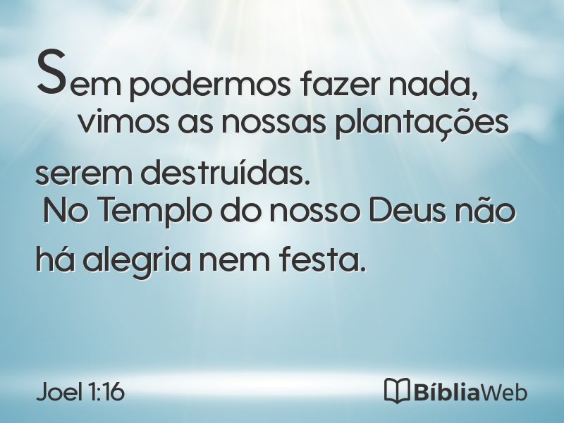 Joel 1:16 em imagem para compartilhar