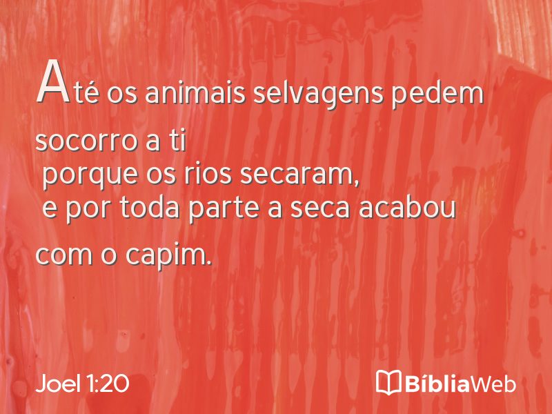 Joel 1:20 em imagem para compartilhar
