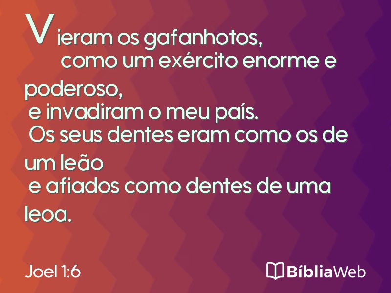 Joel 1:6 em imagem para compartilhar