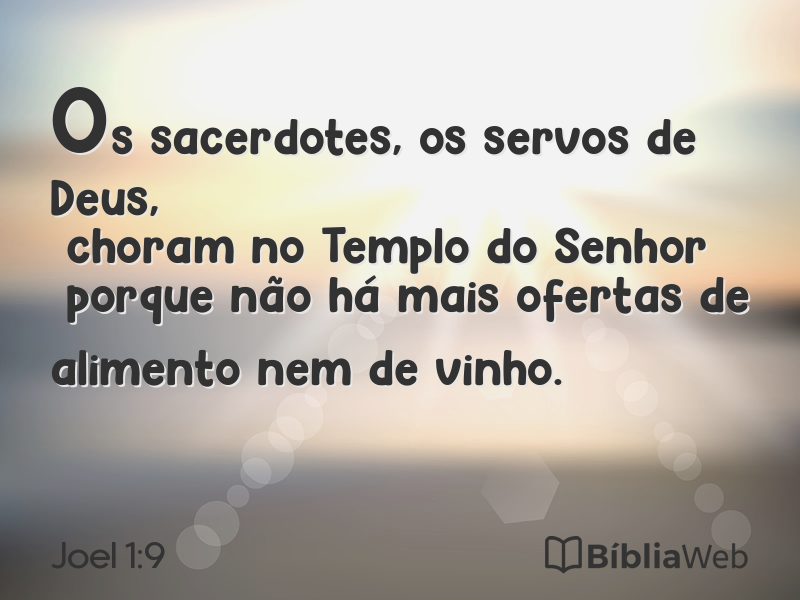 Joel 1:9 em imagem para compartilhar