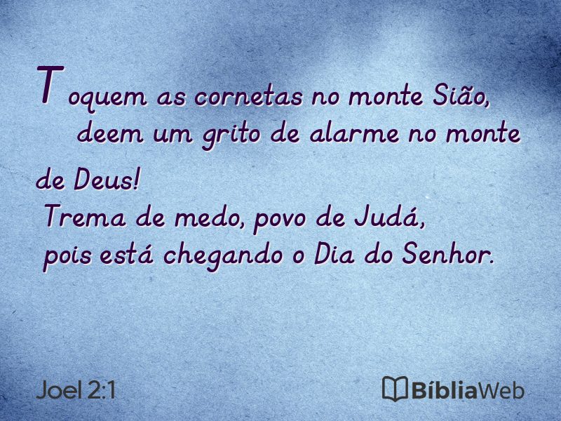 Joel 2:1 em imagem para compartilhar