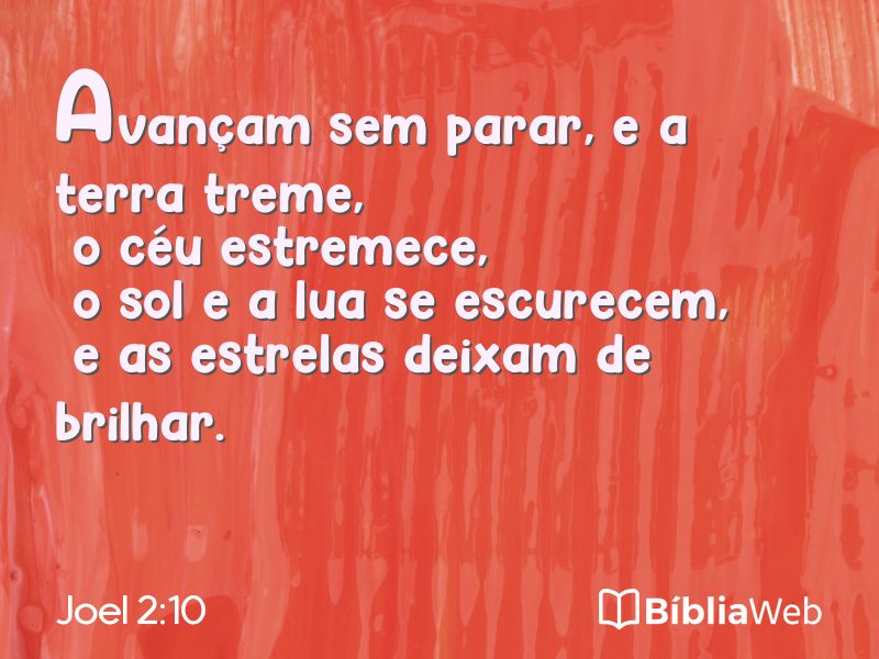 Joel 2:10 em imagem para compartilhar