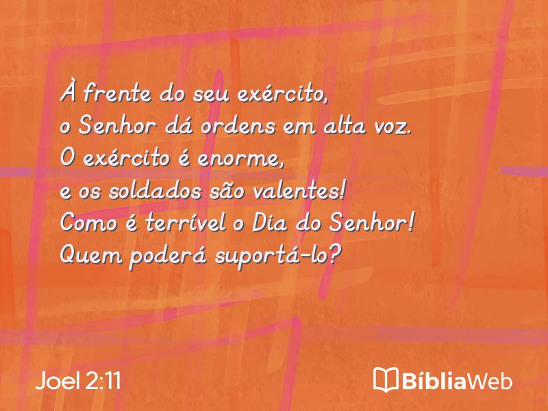 Joel 2:11 em imagem para compartilhar