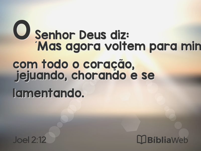 Joel 2:12 em imagem para compartilhar