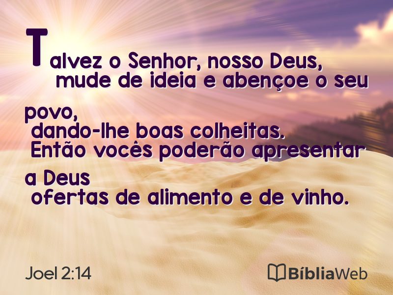 Joel 2:14 em imagem para compartilhar