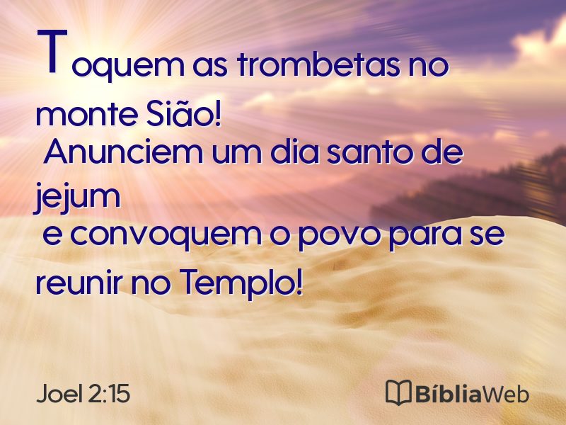 Joel 2:15 em imagem para compartilhar