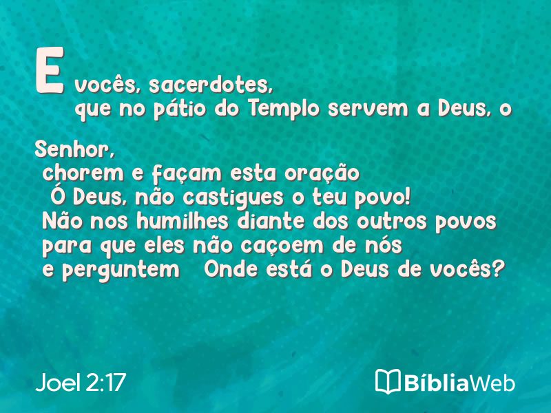 Joel 2:17 em imagem para compartilhar