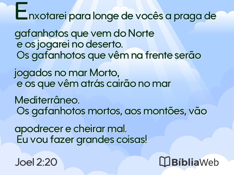 Joel 2:20 em imagem para compartilhar