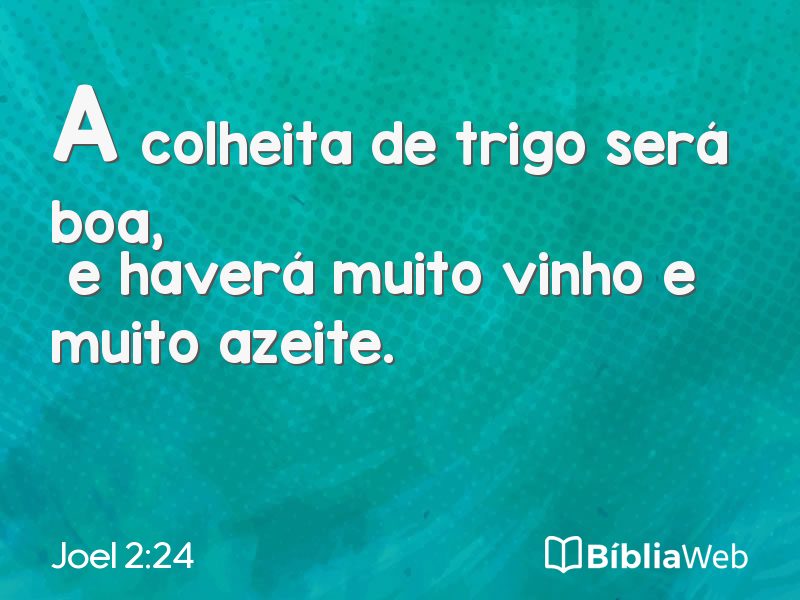 Joel 2:24 em imagem para compartilhar