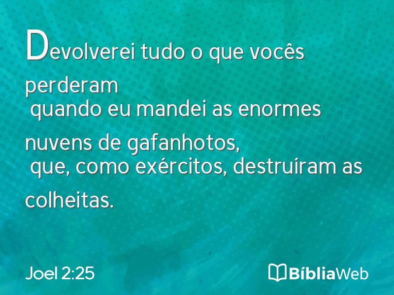 Joel 2:25 em imagem para compartilhar