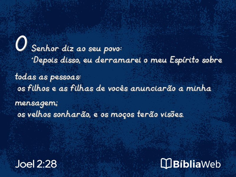 Joel 2:28 em imagem para compartilhar
