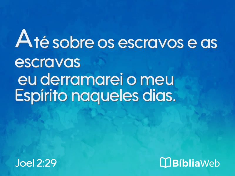 Joel 2:29 em imagem para compartilhar